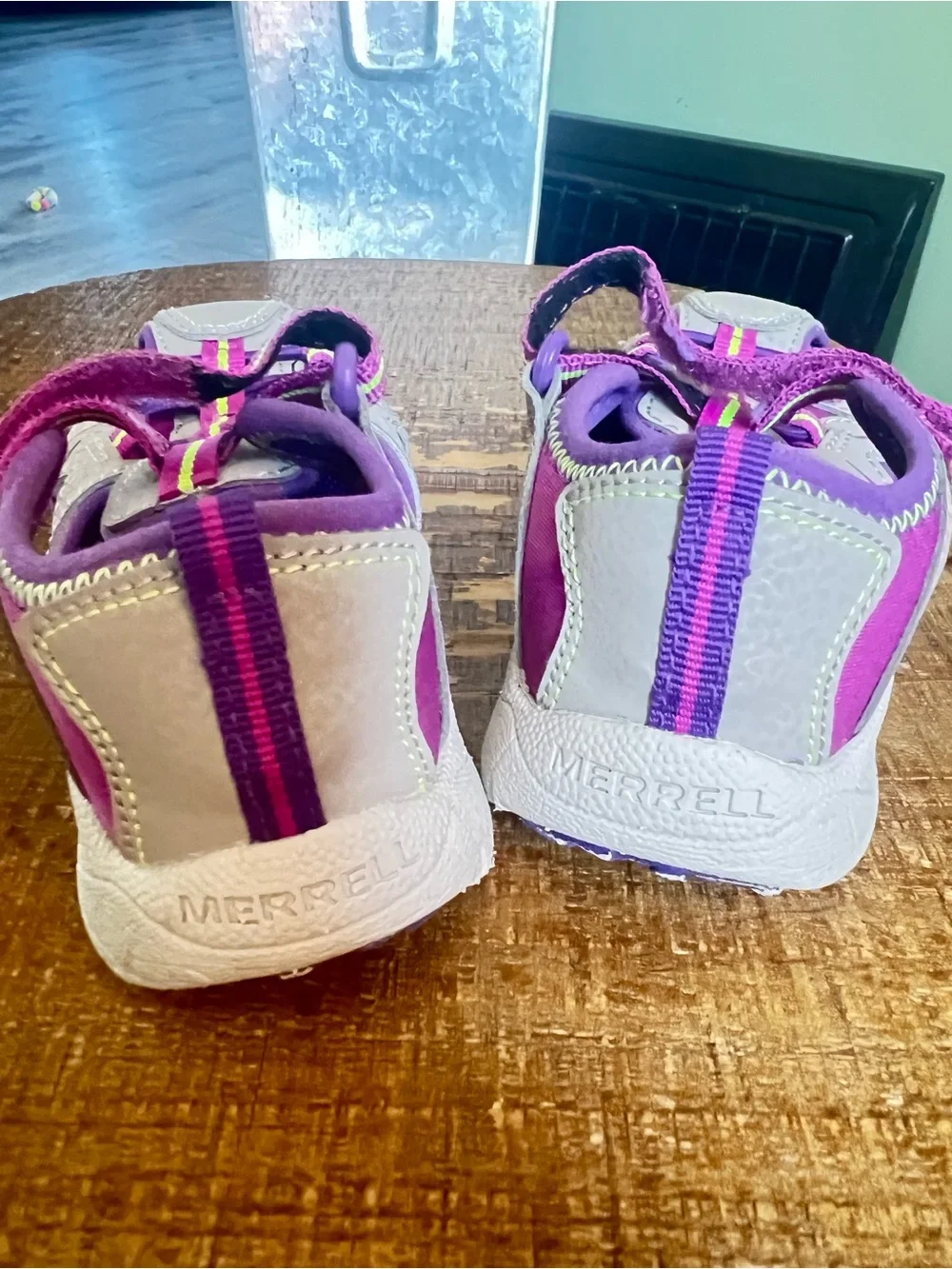 Merrell Kids Purple and Pink Active Sandals with Neon Accents